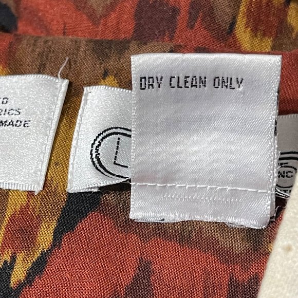 Liz Roberts VTG women’s orange floral double breasted peplum lace dress size 14 - Picture 6 of 7